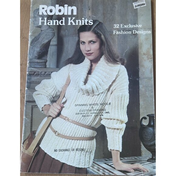 Robin Hand Knits 32 Exclusive Fashion Designs Booklet - Picture 1 of 10